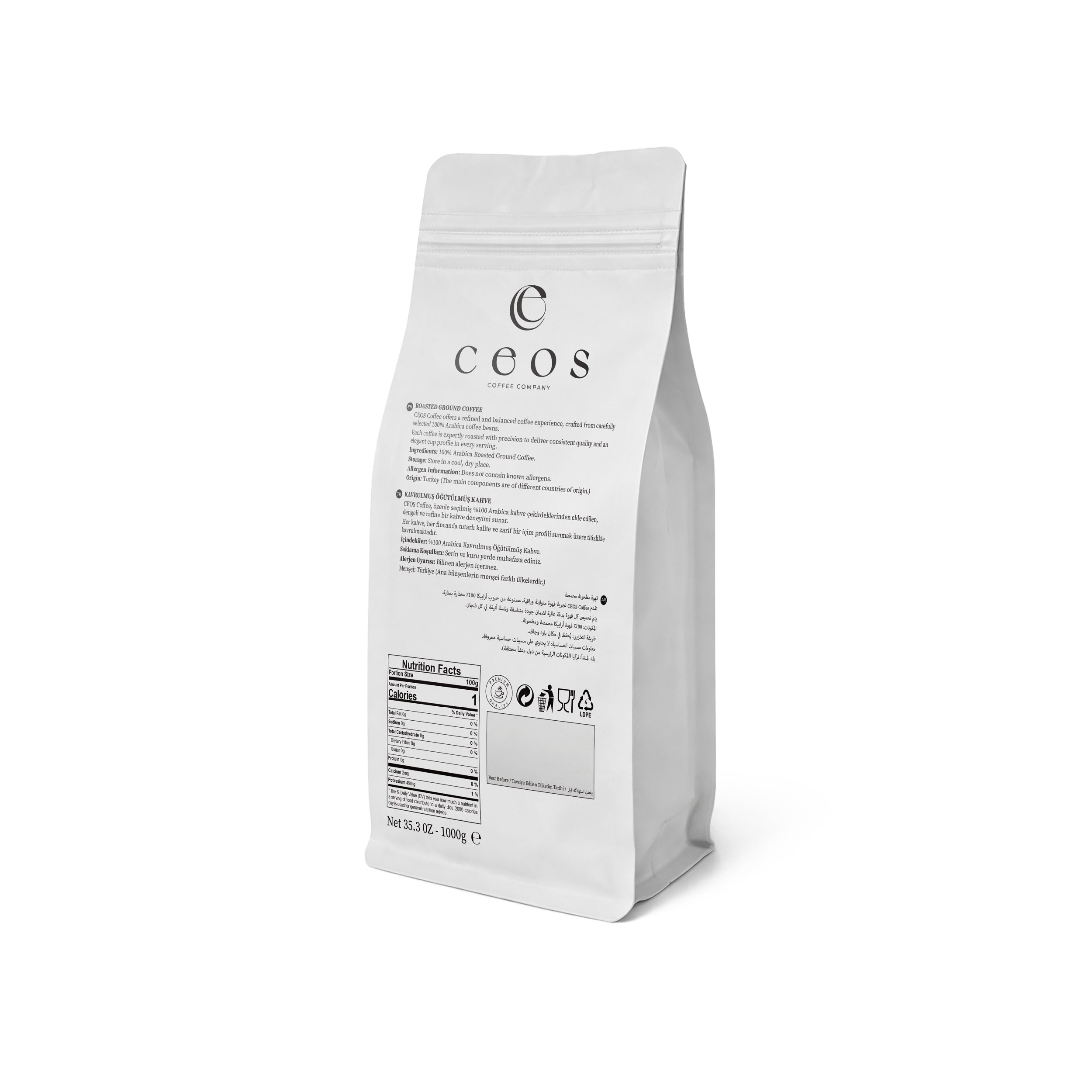 CEOS BLEND ÖĞÜTÜLMÜŞ FİLTRE KAHVE 1000 g