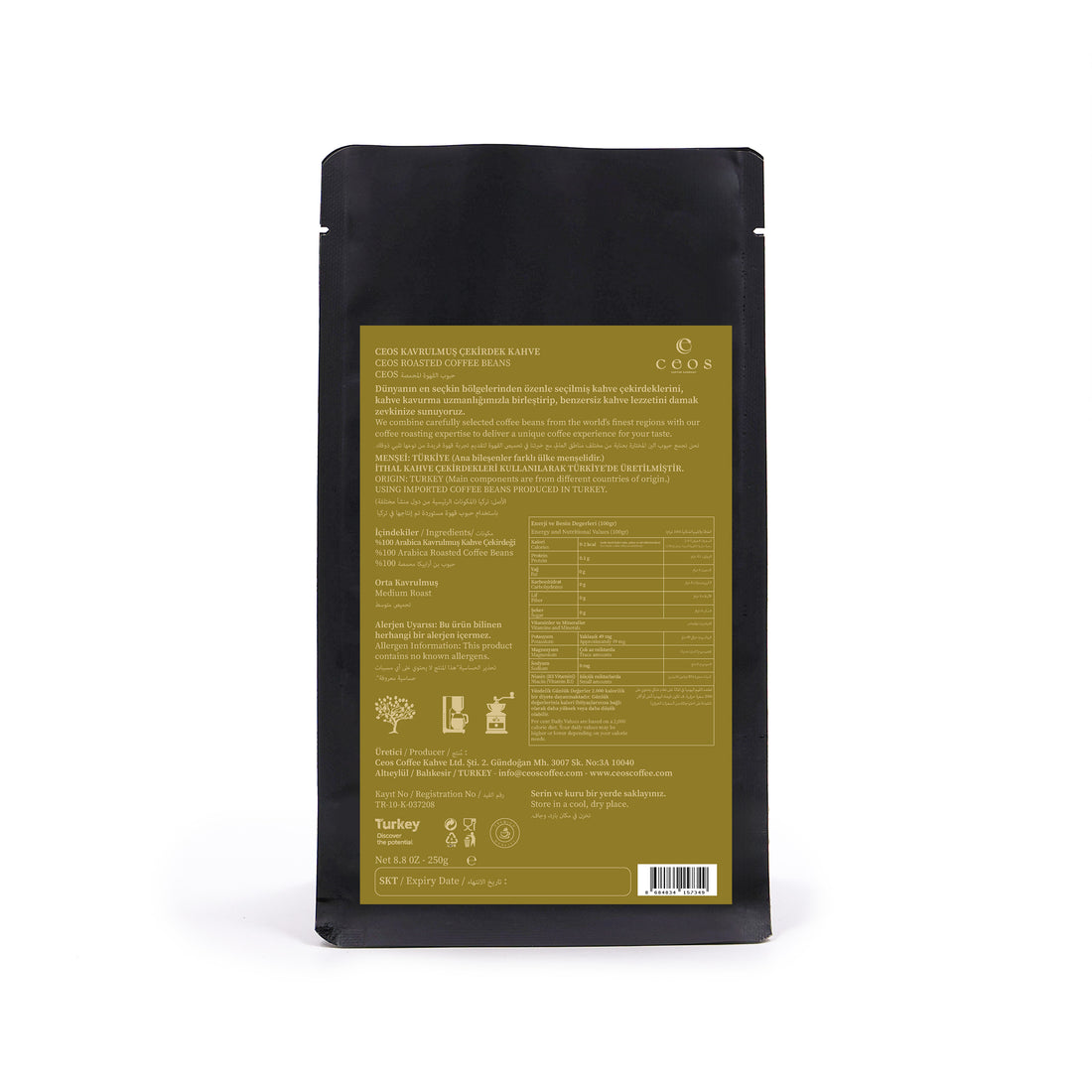 KENYA AA ROASTED COFFEE BEANS (250 GRAMS)