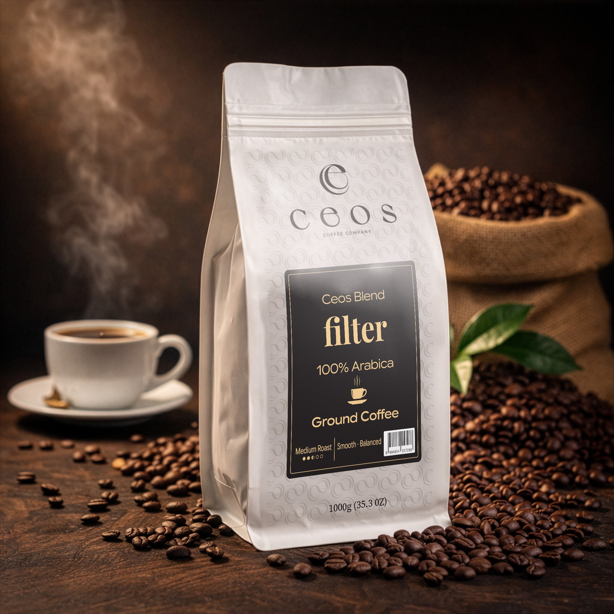 CEOS BLEND ÖĞÜTÜLMÜŞ FİLTRE KAHVE 1000 g