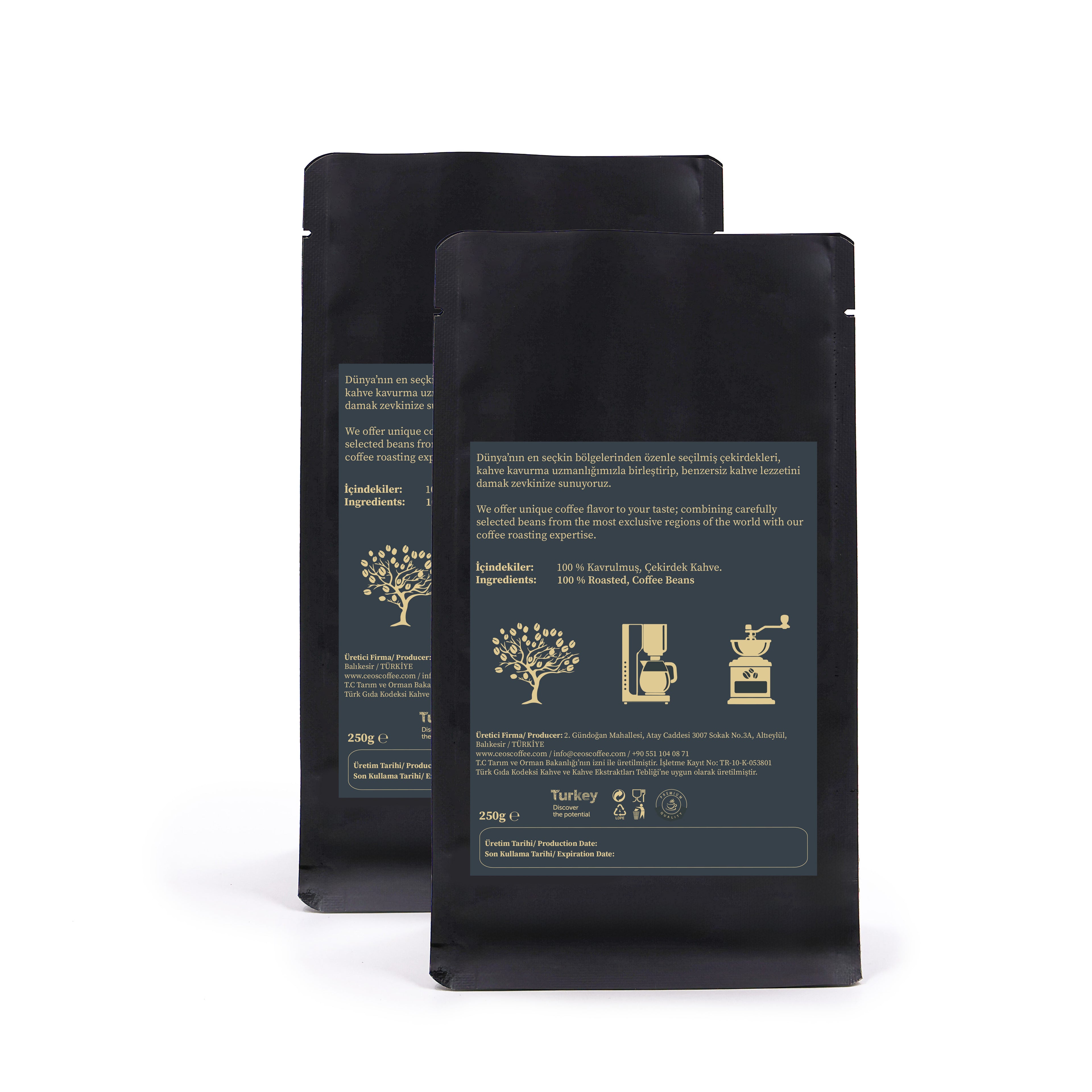 ETHIOPIA YIRGACHEFFE KOCHERE 2 Packs Coffee Beans (500 grams)